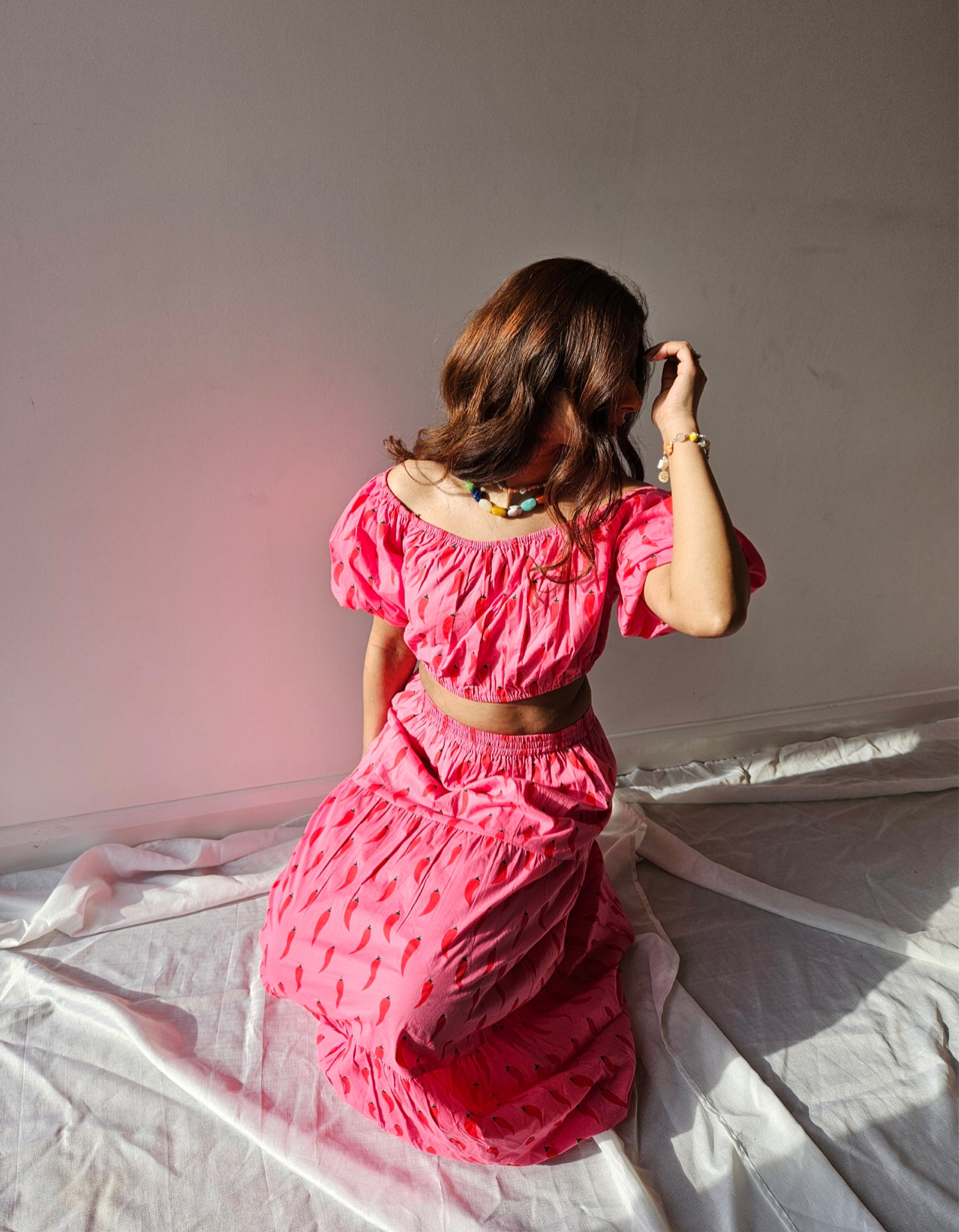 Isabella Chilli Print Crop Top