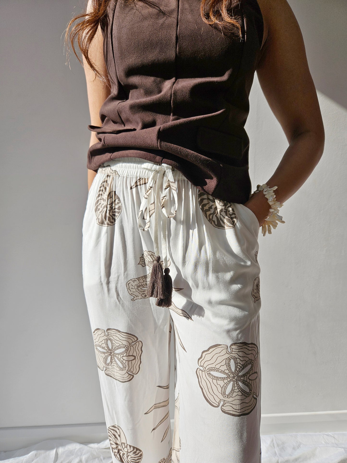Riley Seashell Sun Wide Leg Trousers