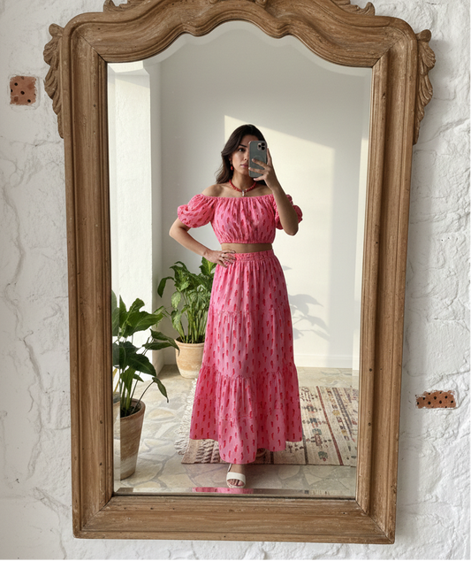 Isabella Chilli Print Crop Top